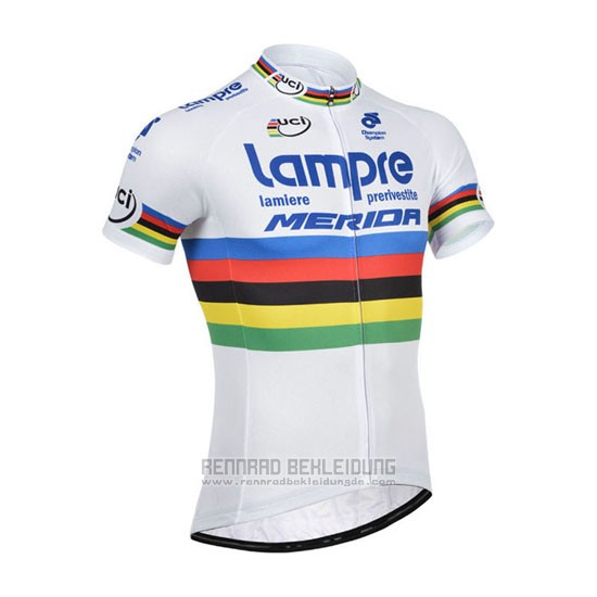 2013 Fahrradbekleidung UCI Weltmeister Lider Lampre Merida Trikot Kurzarm und Tragerhose - zum Schließen ins Bild klicken